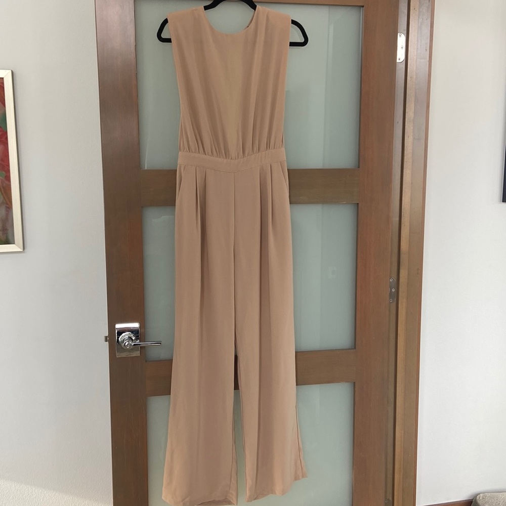 Jumpsuit Ella Blue med beige